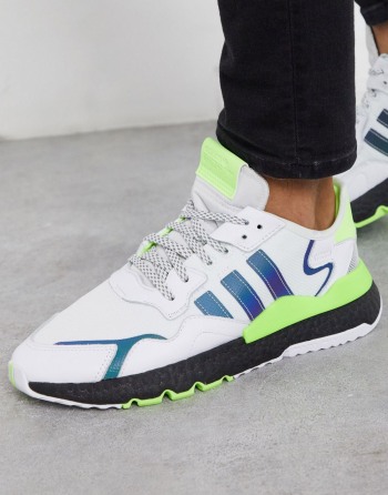 adidas Originals Nite Jogger With Irridescent 3 Stripes Bijele - Muške Tenisice | 48129WUBO